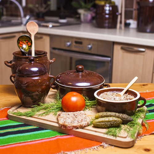 Каменина - съд 0,5 л за свинска мас без капак - 2