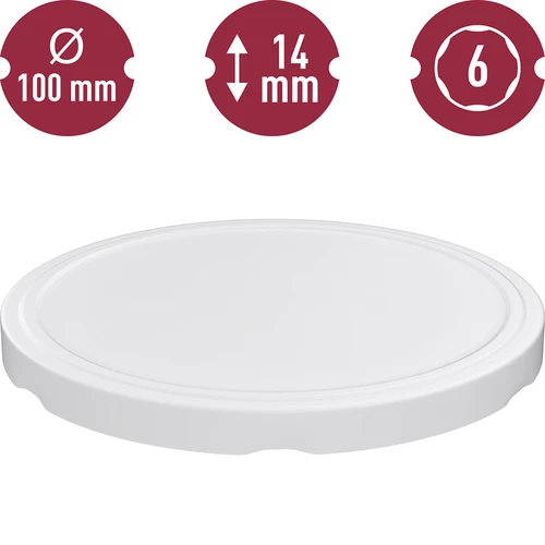 Капачка фи 100 бяла - 10 бр. - 3