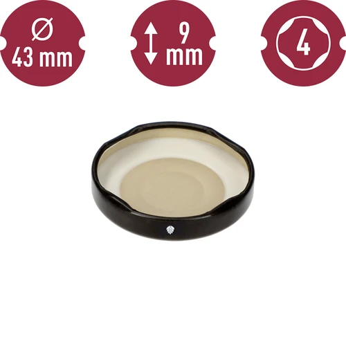 Капачка fi 43/4 черна - 10 бр - 6