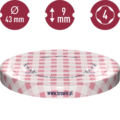 Капачка фи 43 каре - 10 бр. - 10