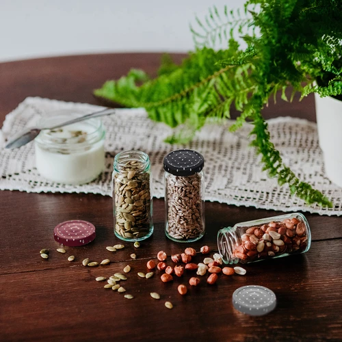 Капачка фи 43 мм, на точки, микс - 10 бр. - 12