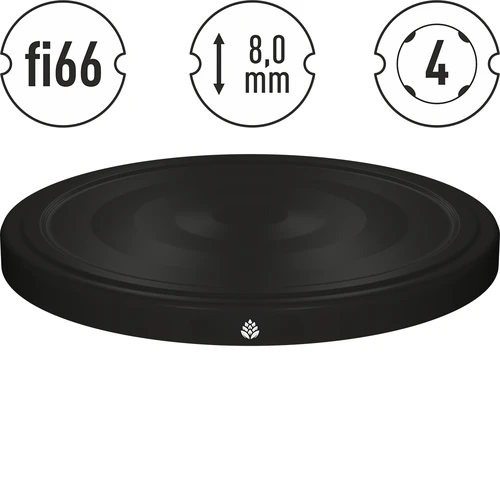 Капачка фи 66/4 черна - 10 бр. - 4