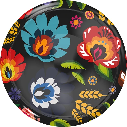 Капачка фи 66/4 черна Folk - 10 бр.