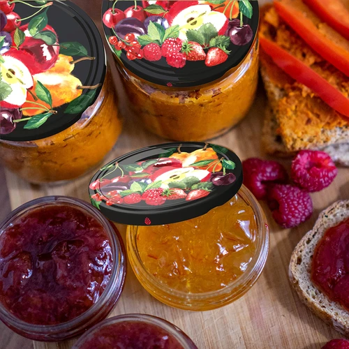 Капачка фи 66/4 плодове на черен фон - 10 бр. - 5