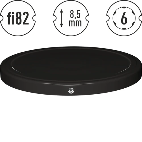 Капачка фи 82/6, черна  - 10 бр. - 4