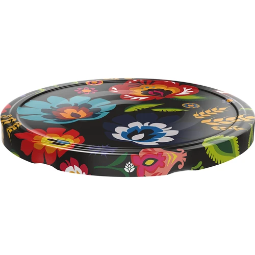 Капачка fi 82/6 Folk черна - 10 бр. - 2