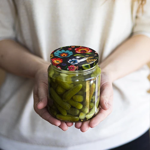 Капачка fi 82/6 Folk черна - 10 бр. - 4