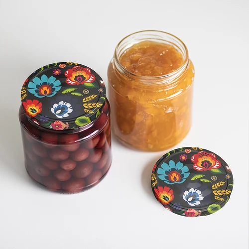 Капачка fi 82/6 Folk черна - 10 бр. - 5