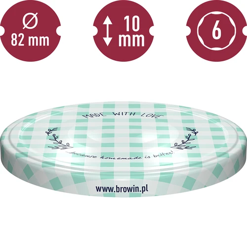 Капачка фи 82/6 на каре - 10 бр. - 10