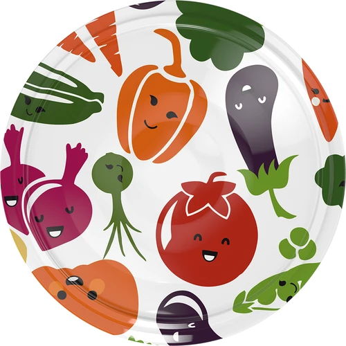 Капачка Ø 66/4 зеленчукови физиономии - 10 бр.