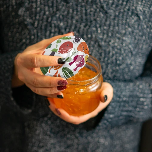 Капачка Ø 66/4 зеленчукови физиономии - 10 бр. - 6