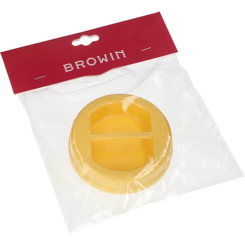 Пластмасова капачка TO фи100 мм, жълта, с дръжка, за стъклени буркани - 5