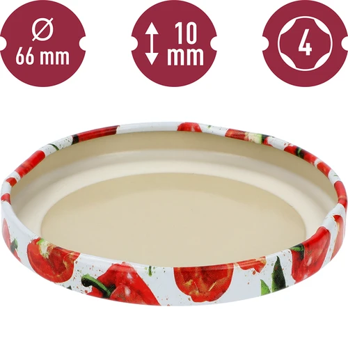 Капачки fi 66/4 с рисунки на чушки - 10 бр. - 4
