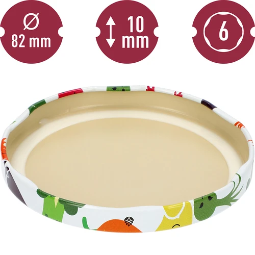 Капачки fi 82/6 „зеленчукови физиономии” - 10 бр. - 4