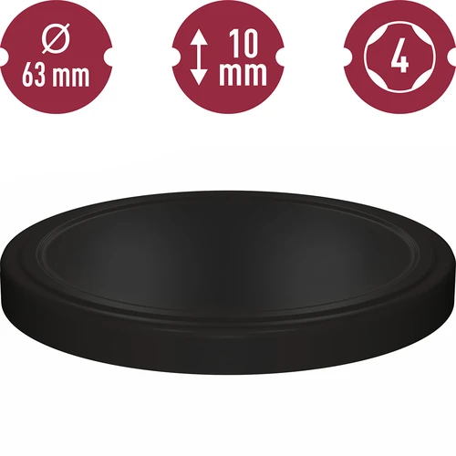 Капачки TO за буркани fi 63/4, черни, 10 бр. - 3