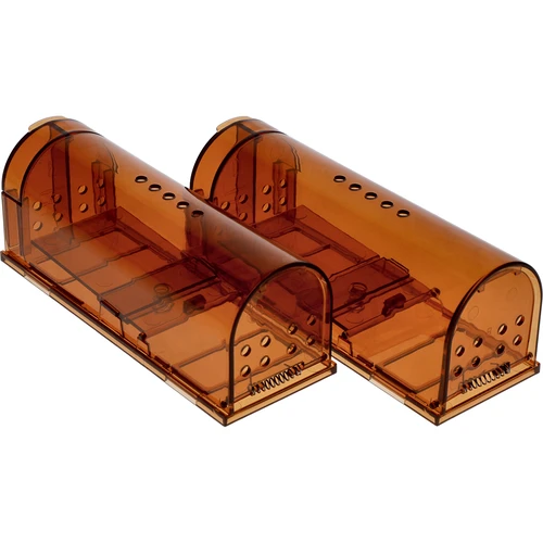 Капан за мишки – живоловка, прозрачна, 2 бр.