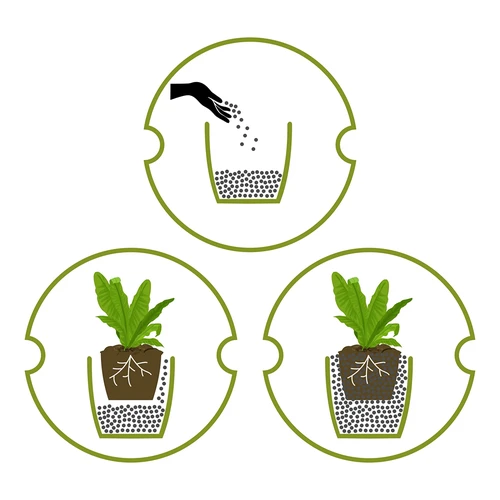 Керамзит за саксийни растения, градинарство и гори в стъкло, 4-10 мм, 1L - 12