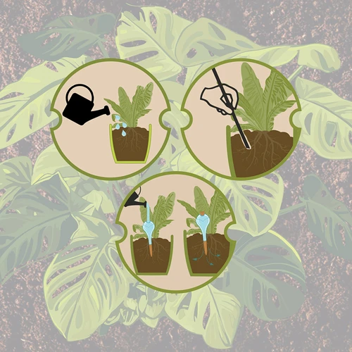 Кълбо за поливане на растения, матово черно, с керамичен шип (в опаковка) 400 мл - 6