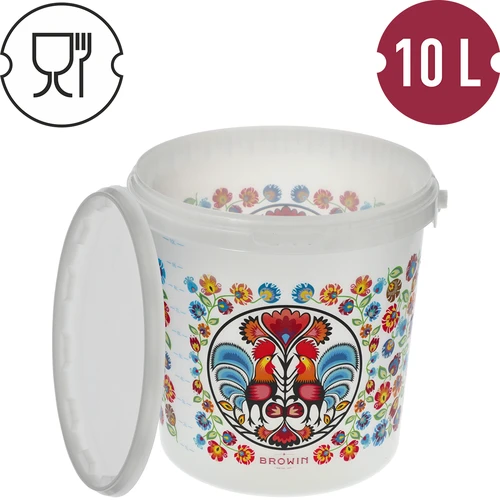 Кофа за храни GWIOZDA - с капак, 10 л - 4