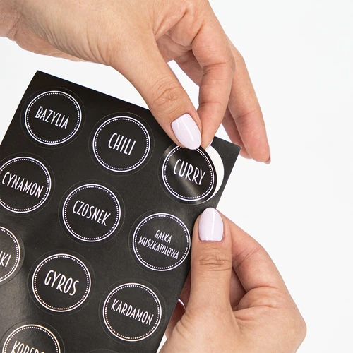 Комплект 12 x буркан 120 мл + 30 етикета за надписване на подправки - 11