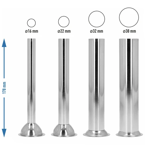 Комплект фунии от неръждаема стомана за вертикални пълначки Browin с обем 3, 5, 7 L, 4 бр. - 4