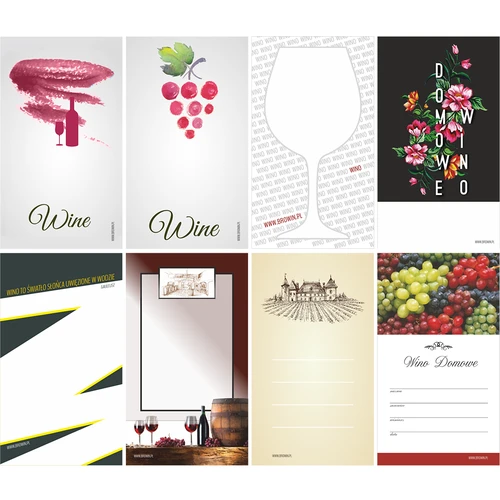 Комплект: тапи + етикети + термосвиваеми капачки - 8 бр. - 3