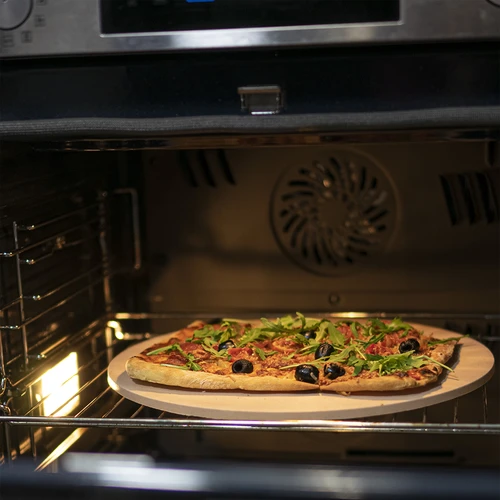 Кръгъл камък за пица, изработен от кордиерит, диаметър 33 см - 11