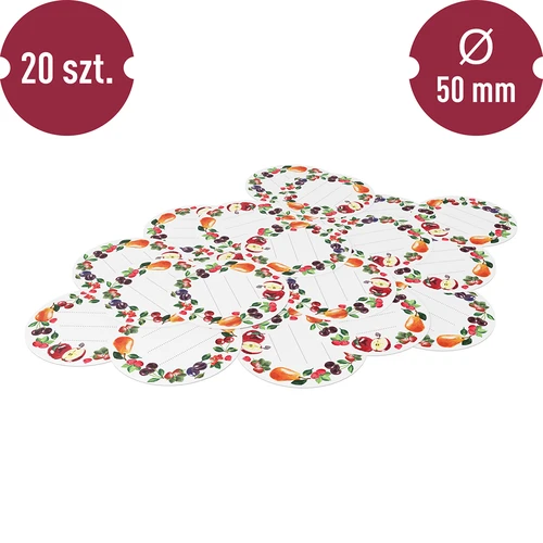 Кръгли етикети fi 50 мм за капачки/буркани - 20 бр - 3