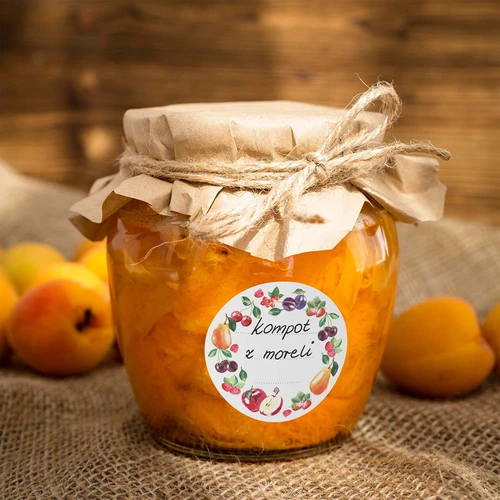 Кръгли етикети fi 50 мм за капачки/буркани - 20 бр - 5