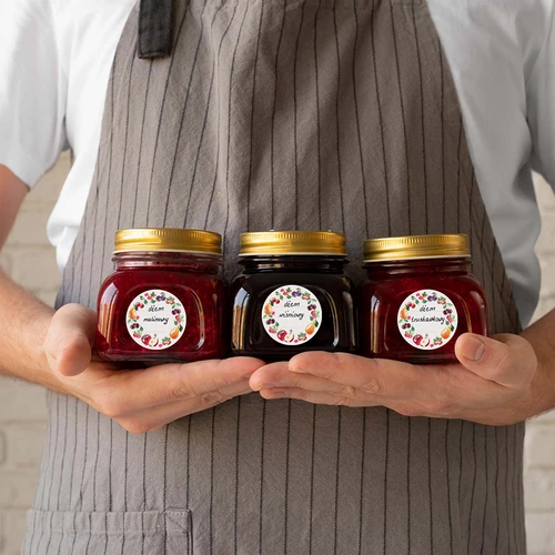 Кръгли етикети fi 50 мм за капачки/буркани - 20 бр - 8