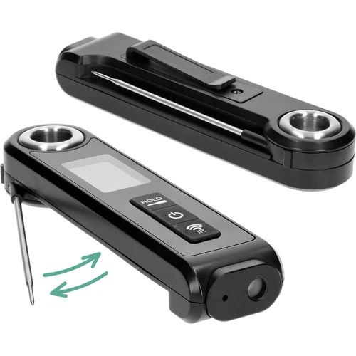 Кухненски инфрачервен термометър, компактен, със сгъваема сонда - 4