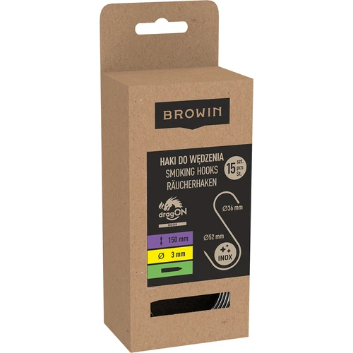 Куки за опушване – S-образни, заточени, 3 мм x 150 мм, 15 бр. - 3