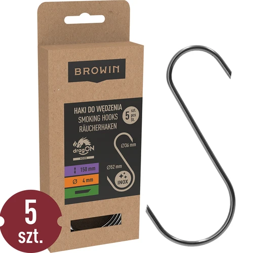 Куки за опушване - S, скосени на 45°, 4 мм x 150 мм, 5 бр.