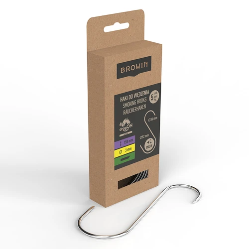 Куки за опушване – S, скосени под 45°, 3 мм x 150 мм, 5 бр. - 2