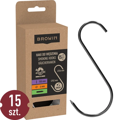 Куки за опушване - тип S, заострени, 4 мм × 150 мм, 15 бр.