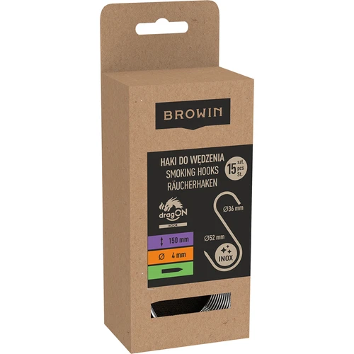 Куки за опушване - тип S, заострени, 4 мм × 150 мм, 15 бр. - 3