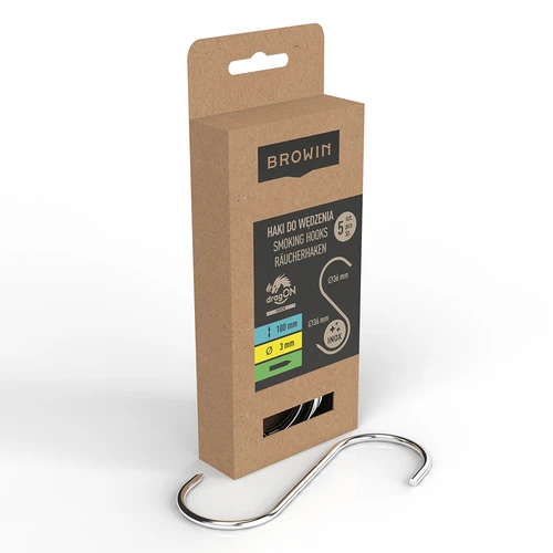 Куки за пушене – S-образни, заточени, 3 мм x 100 мм, 5 бр. - 2