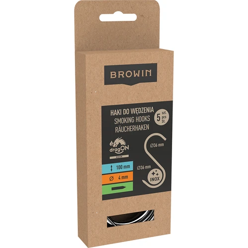 Куки за пушене – S, заострени, 4 мм x 100 мм, 5 бр. - 5