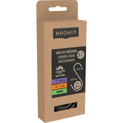 Куки за пушене - S, заострени, 4 мм x 150 мм 5 бр. - 3