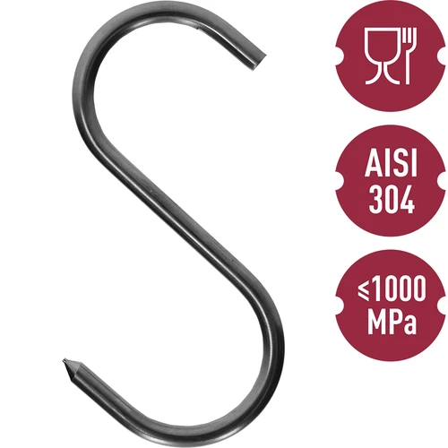 Куки за пушене - S, заточени, 5 мм x 100 мм - 3