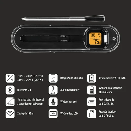 Кулинарен термометър с безжична Bluetooth сонда - 6