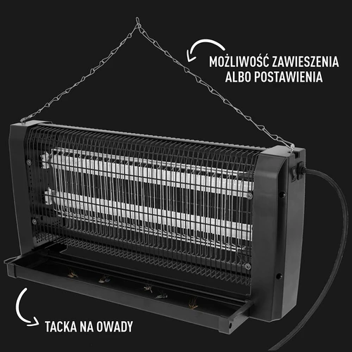 Лампа против насекоми UVA 20 W, черна - 5