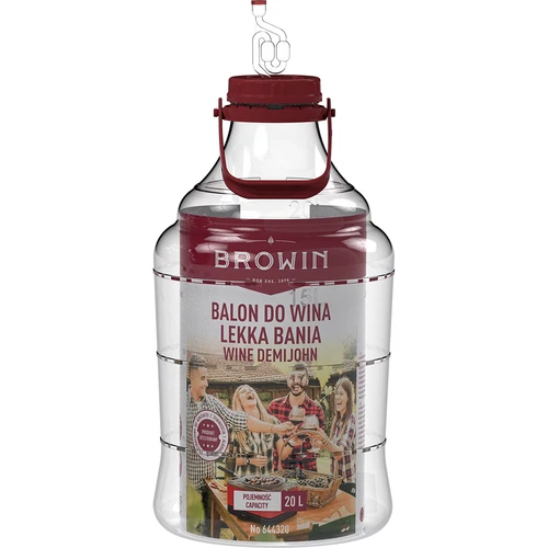 Лека, нечуплива дамаджана за вино с дръжка, 20 L - 3
