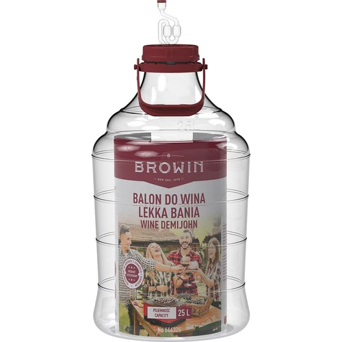 Лека, нечуплива дамаджана за вино с дръжка, 25 л - 3