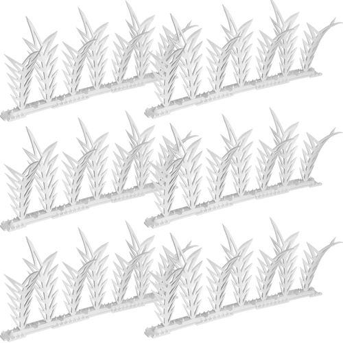 Ленти с шипове за прогонване на птици, декоративни, бели - от пластмаса, 6 бр. - 2