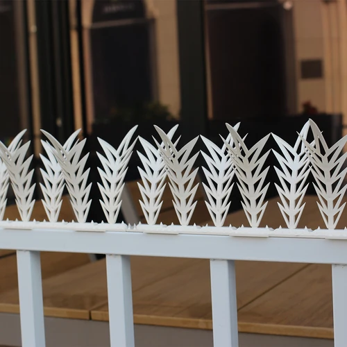 Ленти с шипове за прогонване на птици, декоративни, бели - от пластмаса, 6 бр. - 10