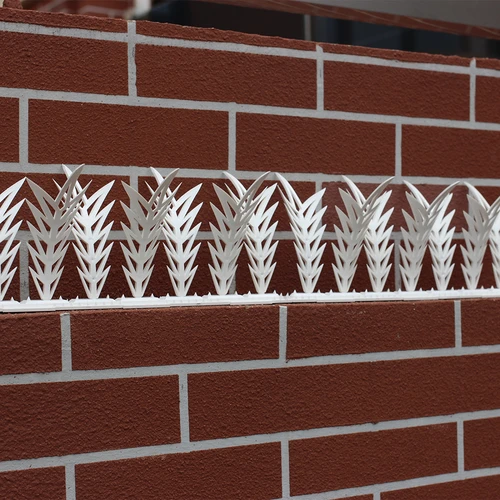 Ленти с шипове за прогонване на птици, декоративни, бели - от пластмаса, 6 бр. - 12