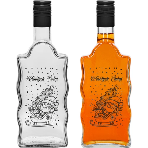 Бутилка Klasztorna 500 ml с винтова капачка, принт „Дядо Коледа“, 1 бр. - 2