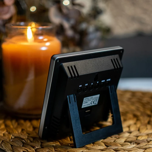 Метеорологична станция RCC, DCF – електронна, безжична, с осветен датчик, черна - 12