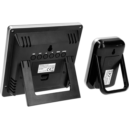 Метеорологична станция RCC, DCF – електронна, безжична, с осветен датчик, черна - 4